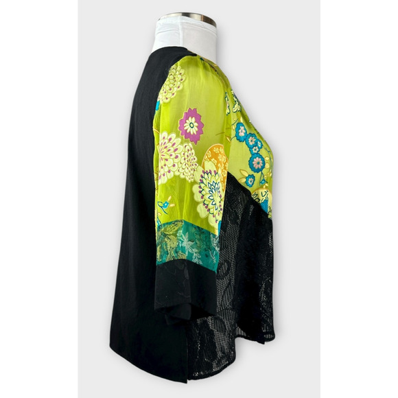 Spencer Alexis Silk Blend Kimono Top Asian Whimsical Fairy Artsy Women's Size XL - Picture 5 of 15